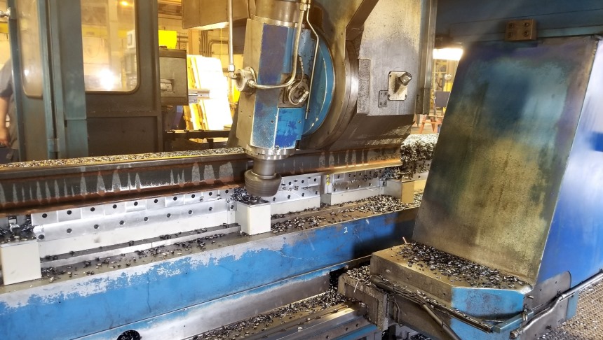 Magnetic fixture application in rail machining