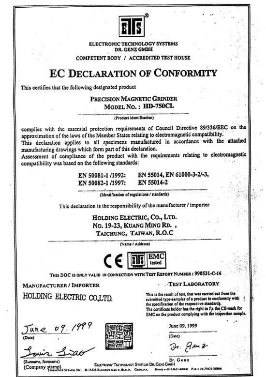 Magnetic De-burring & Polishing Machine Certification 4